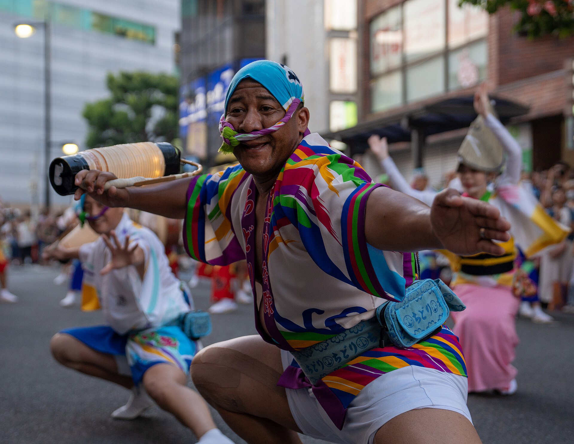 Revellers enjoy dancing at the Awa Odori festival in Tokushima
